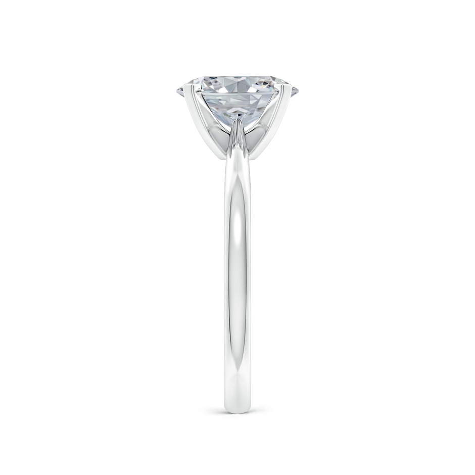 9x7mm HSI2 Oval Diamond Reverse Tapered Shank Solitaire Engagement Ring in 18K White Gold side 299
