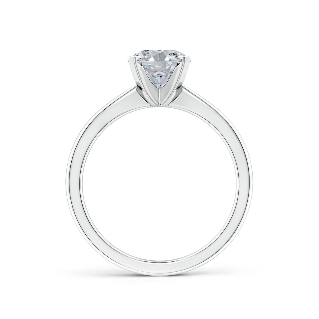 9x7mm HSI2 Oval Diamond Reverse Tapered Shank Solitaire Engagement Ring in White Gold - side 199