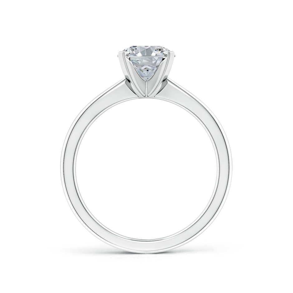 9x7mm HSI2 Oval Diamond Reverse Tapered Shank Solitaire Engagement Ring in White Gold side 199