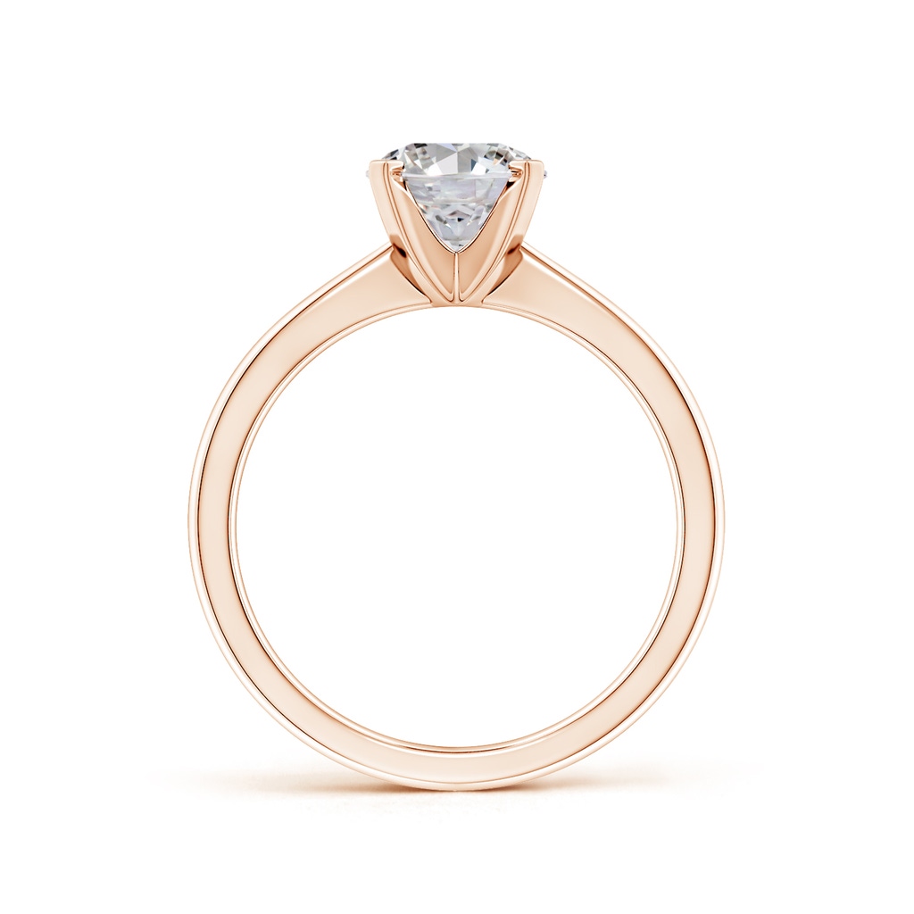 9x7mm IJI1I2 Oval Diamond Reverse Tapered Shank Solitaire Engagement Ring in Rose Gold Side 199