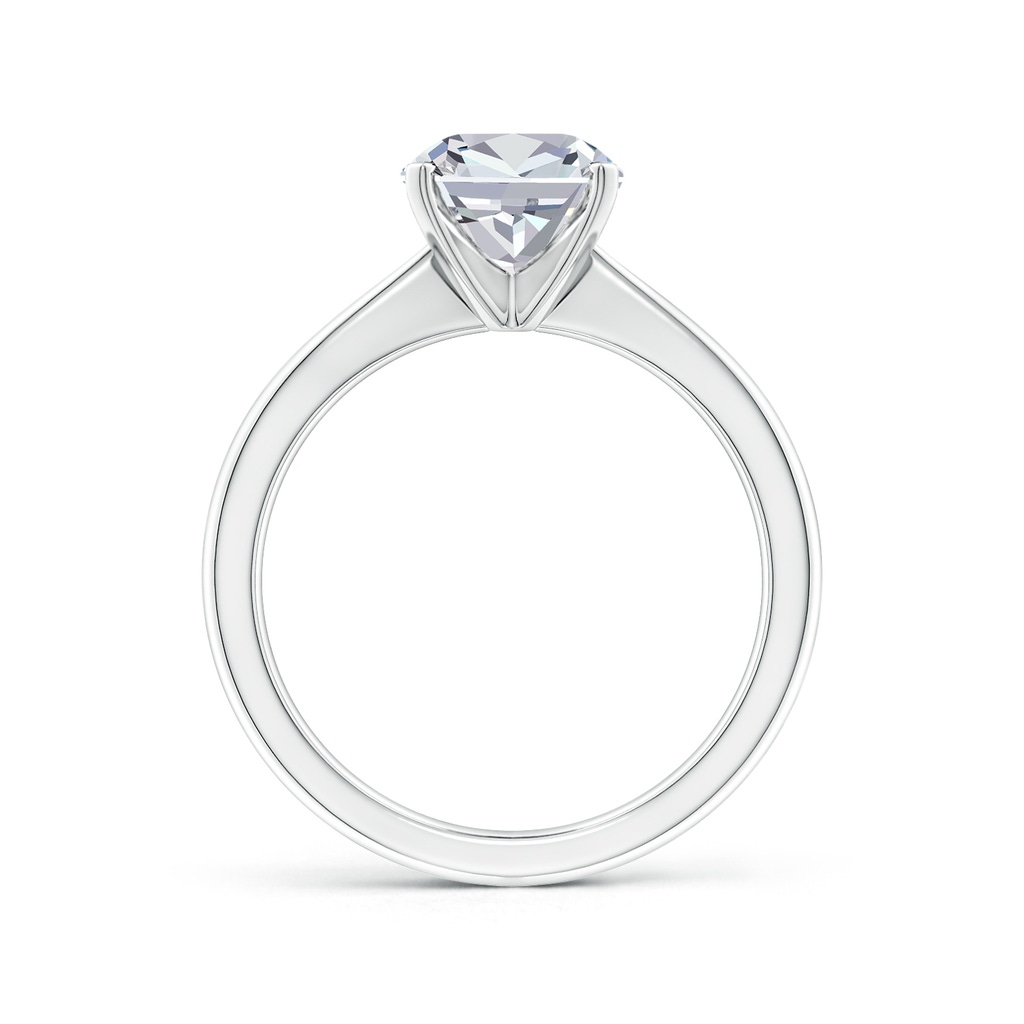 7.5mm HSI2 Cushion Diamond Reverse Tapered Shank Solitaire Engagement Ring in White Gold Side 199