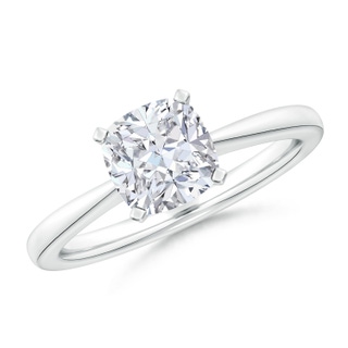 7mm GVS2 Cushion Diamond Reverse Tapered Shank Solitaire Engagement Ring in P950 Platinum