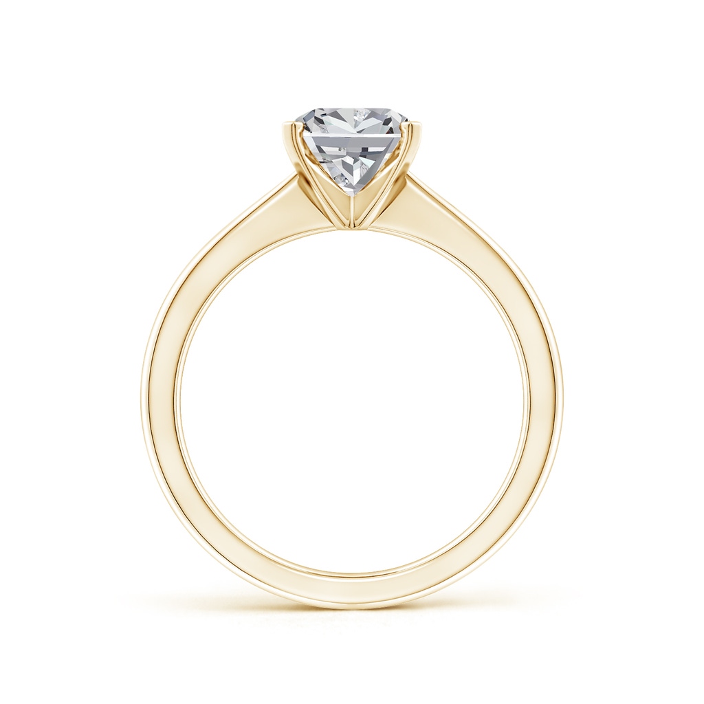 7mm IJI1I2 Cushion Diamond Reverse Tapered Shank Solitaire Engagement Ring in Yellow Gold Side 199