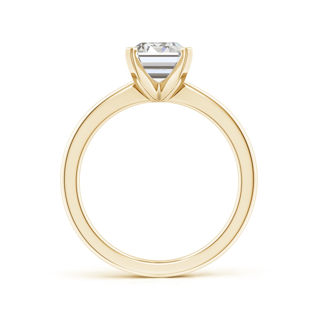 8.5x6.5mm IJI1I2 Emerald-Cut Diamond Reverse Tapered Shank Solitaire Engagement Ring in Yellow Gold Side 199