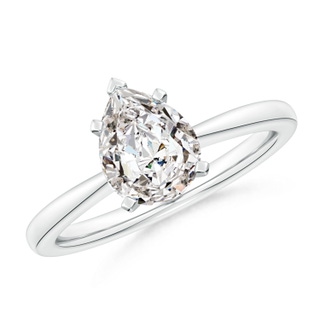 9x7mm IJI1I2 Pear Diamond Reverse Tapered Shank Solitaire Engagement Ring in P950 Platinum