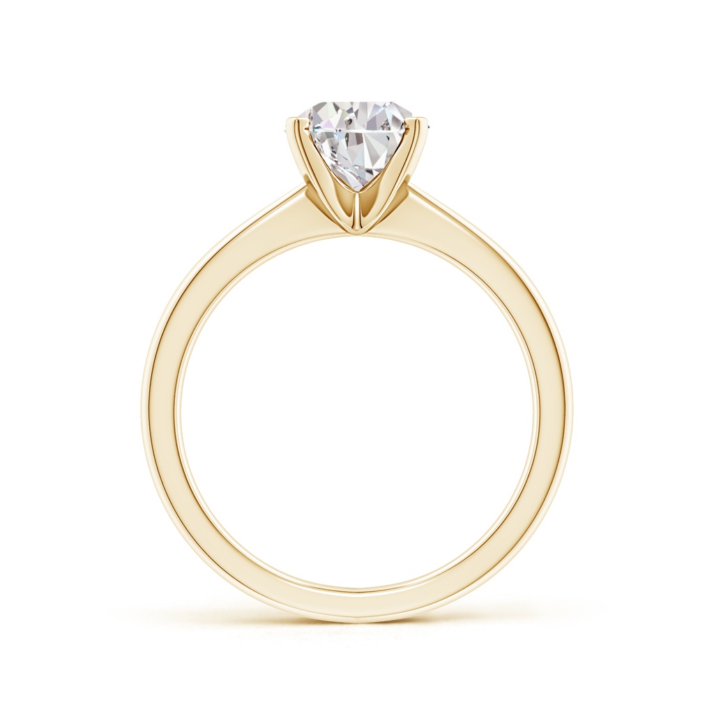 9x7mm IJI1I2 Pear Diamond Reverse Tapered Shank Solitaire Engagement Ring in Yellow Gold Side 199