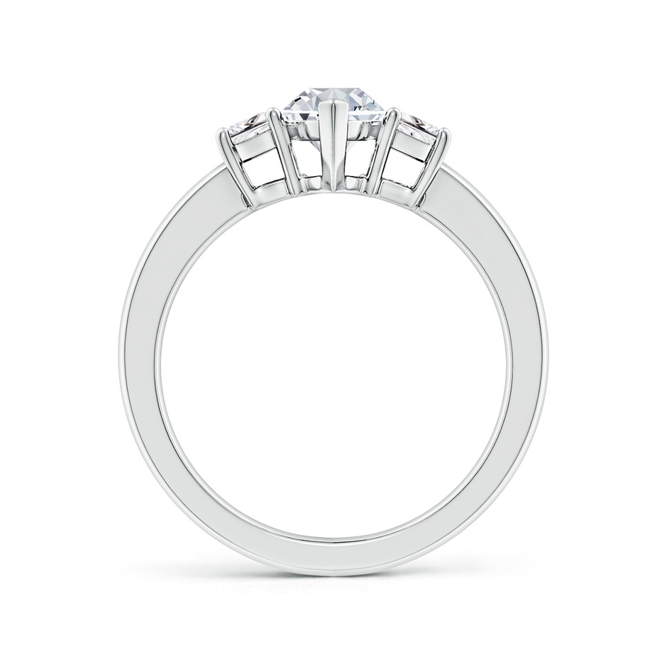 10x5mm HSI2 Marquise and Trapezoid Diamond Three Stone Engagement Ring in White Gold side 199