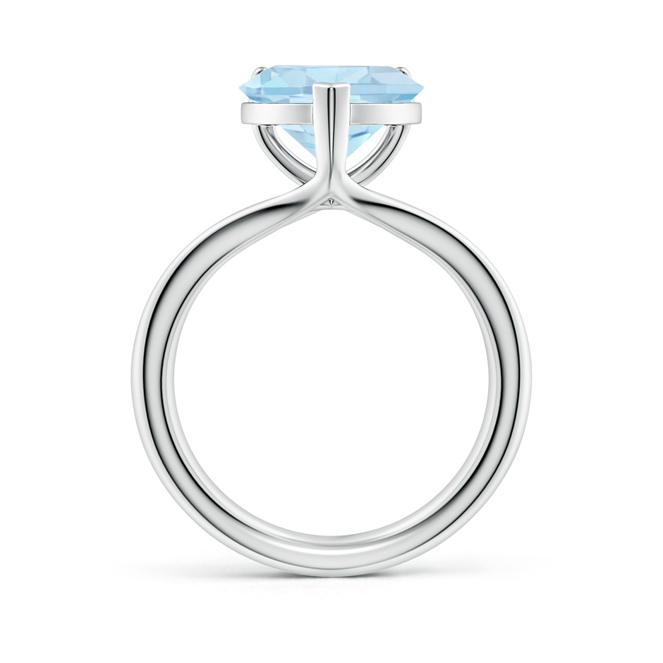 10mm AA Classic Solitaire Heart-Shaped Aquamarine Split Shank Engagement Ring in White Gold side 199