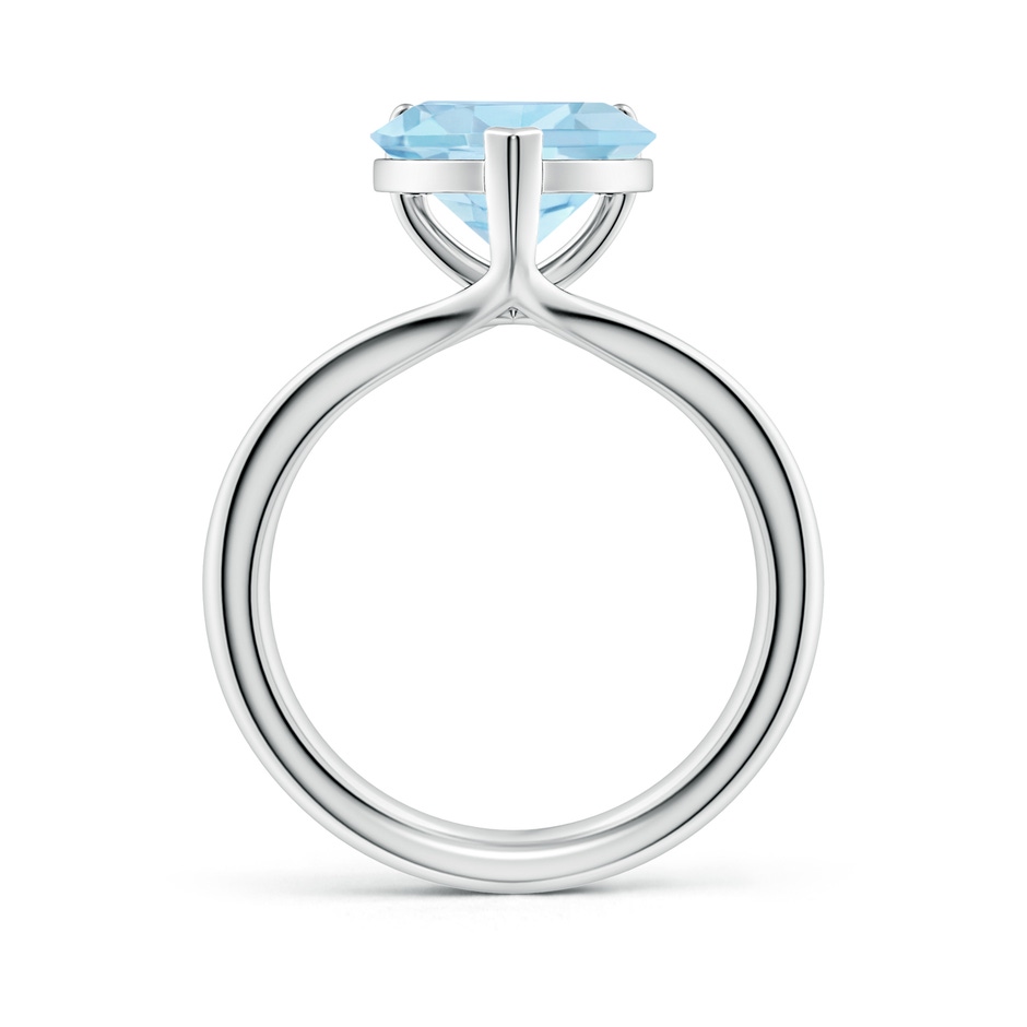 10mm AAA Classic Solitaire Heart-Shaped Aquamarine Split Shank Engagement Ring in White Gold side 199