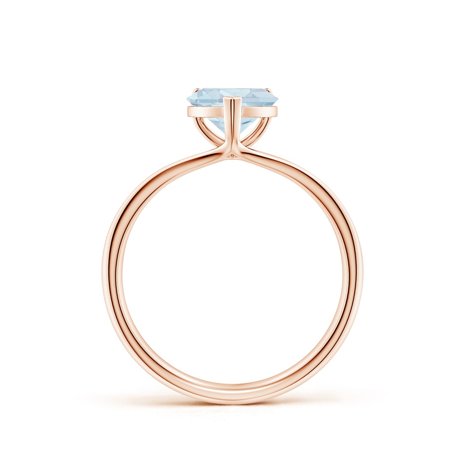 7mm A Classic Solitaire Heart-Shaped Aquamarine Split Shank Engagement Ring in Rose Gold side 199