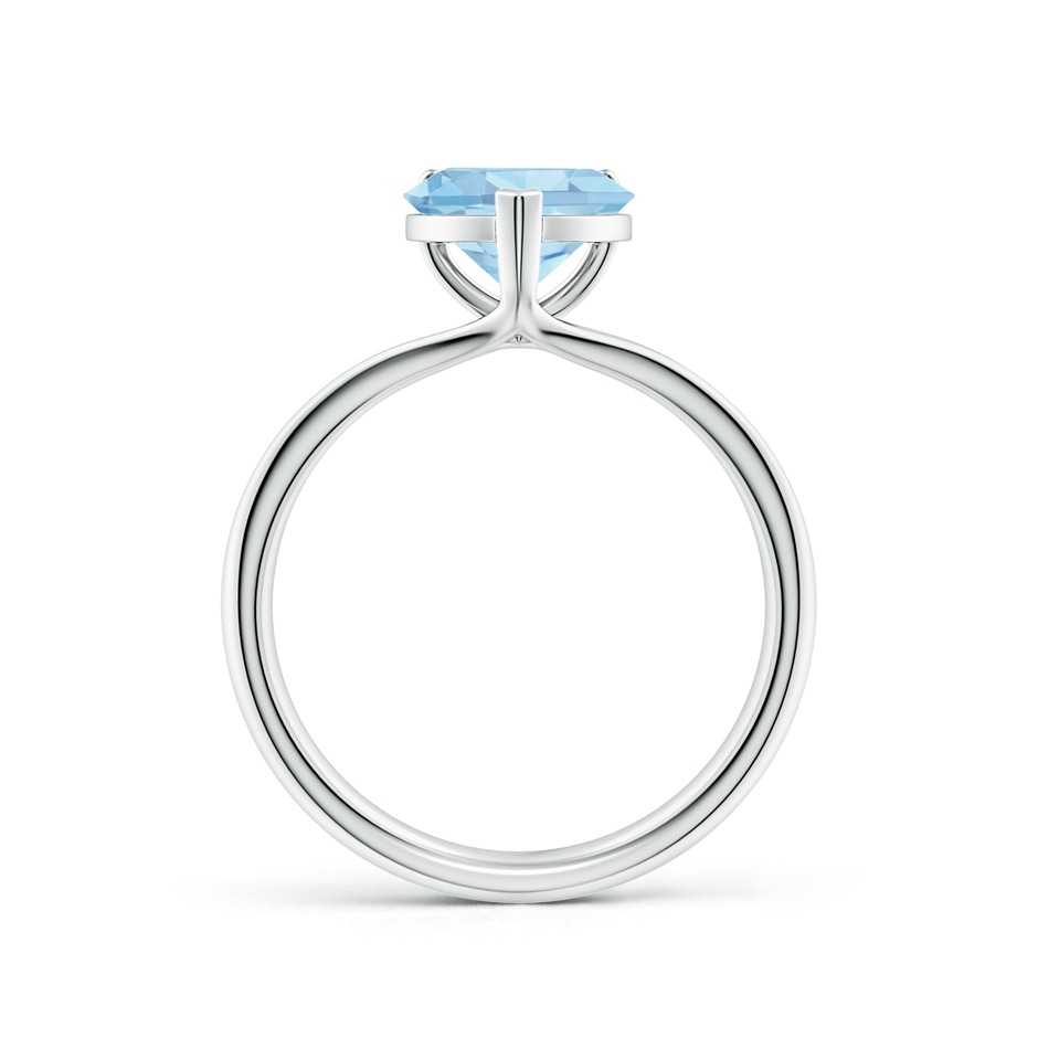 8mm AAAA Classic Solitaire Heart-Shaped Aquamarine Split Shank Engagement Ring in White Gold side 199