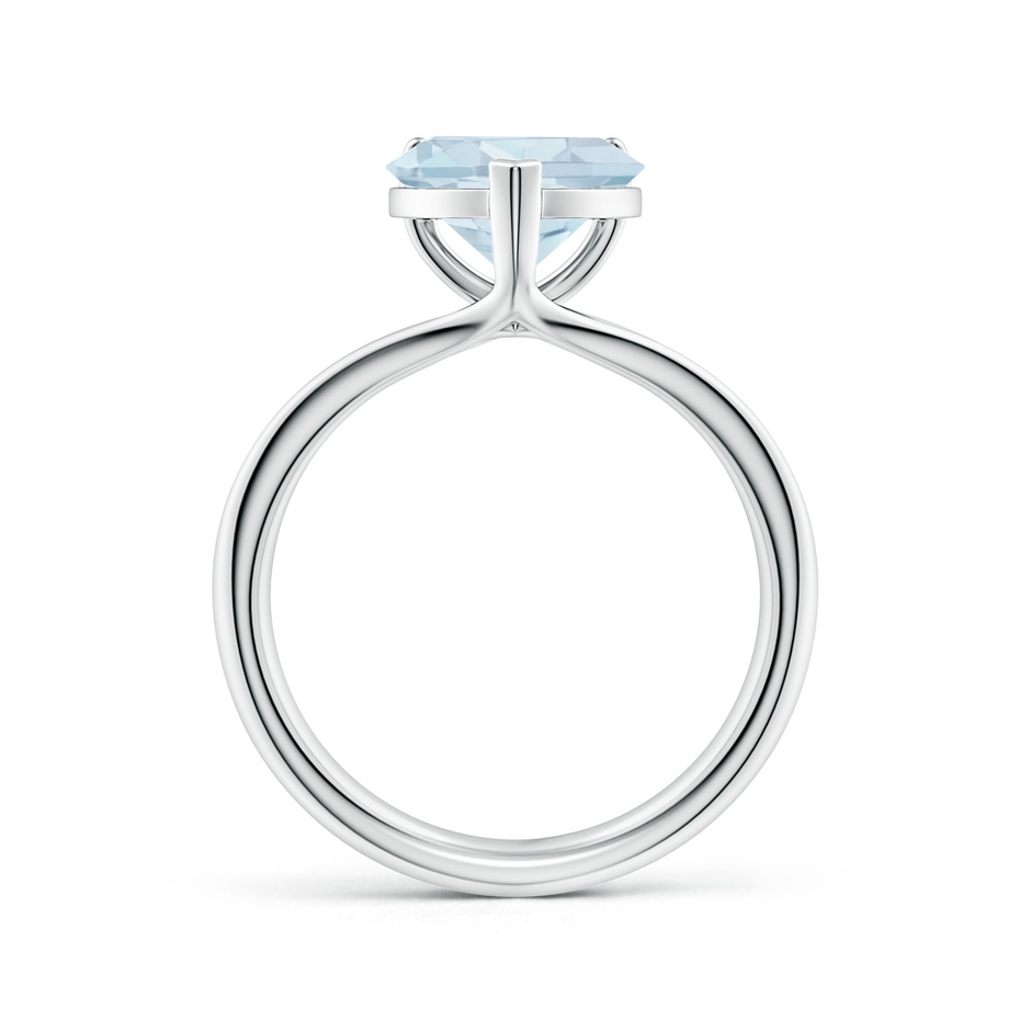 9mm A Classic Solitaire Heart-Shaped Aquamarine Split Shank Engagement Ring in S999 Silver side 199