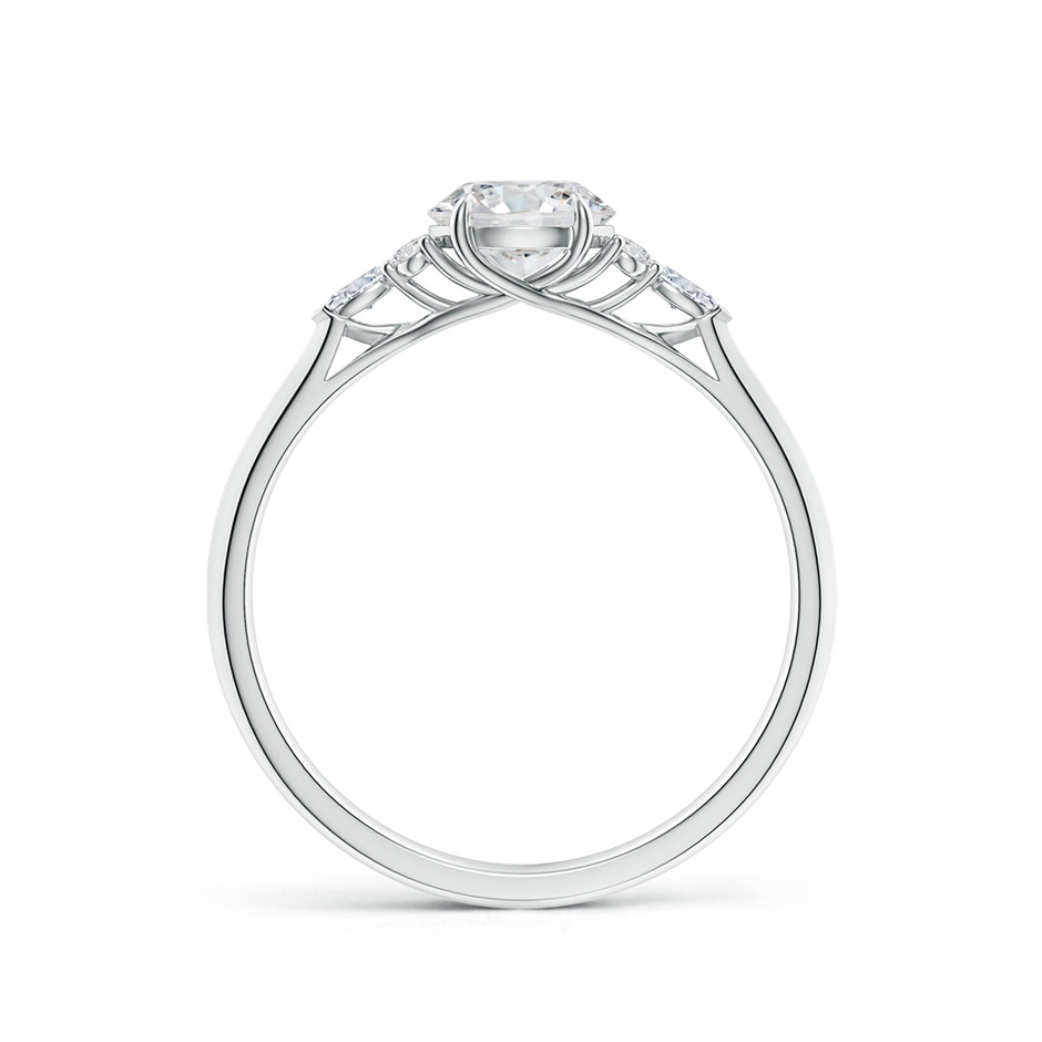 5.9mm HSI2 Round Diamond Side Stone Engagement Ring with Diamonds in White Gold side 199