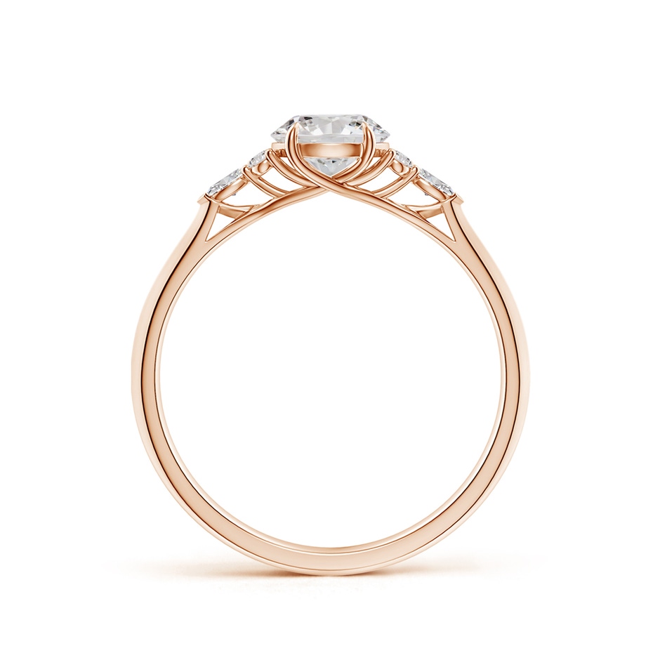 5.9mm IJI1I2 Round Diamond Side Stone Engagement Ring with Diamonds in Rose Gold side 199