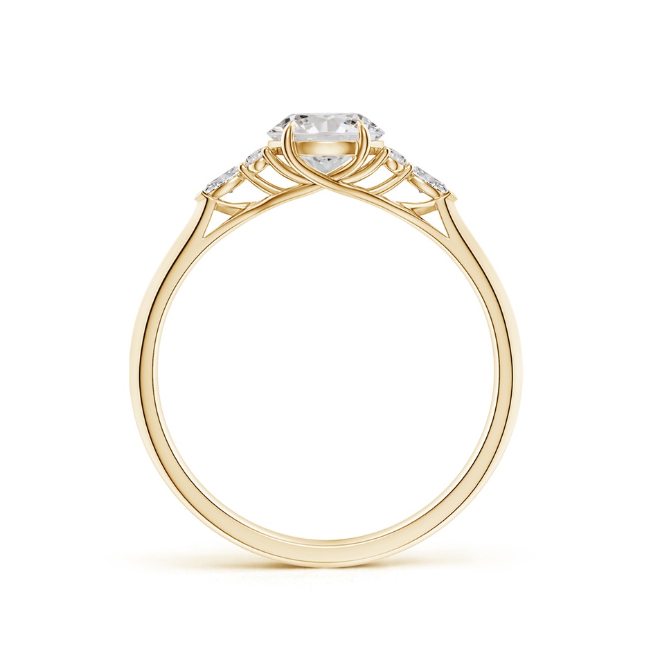 5.9mm IJI1I2 Round Diamond Side Stone Engagement Ring with Diamonds in Yellow Gold side 199