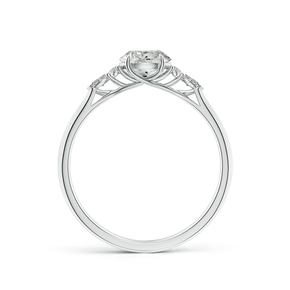 5.9mm KI3 Round Diamond Side Stone Engagement Ring with Diamonds in P950 Platinum side 199