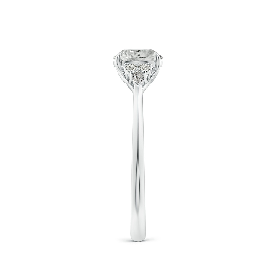 5.9mm KI3 Round Diamond Side Stone Engagement Ring with Diamonds in P950 Platinum side 299