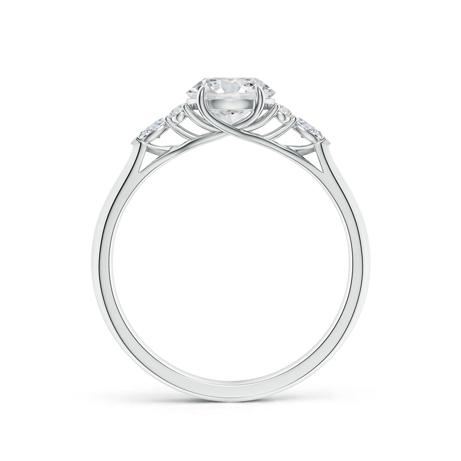 6.4mm HSI2 Round Diamond Side Stone Engagement Ring with Diamonds in White Gold side 199