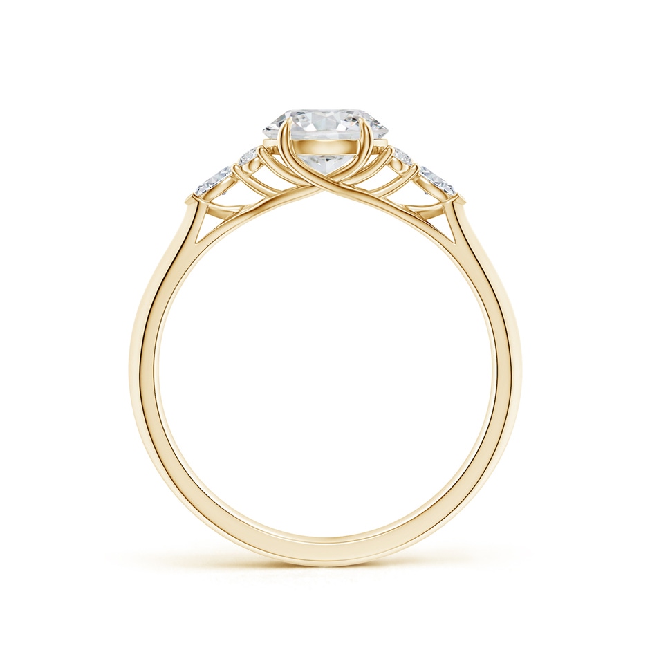 6.4mm HSI2 Round Diamond Side Stone Engagement Ring with Diamonds in Yellow Gold side 199