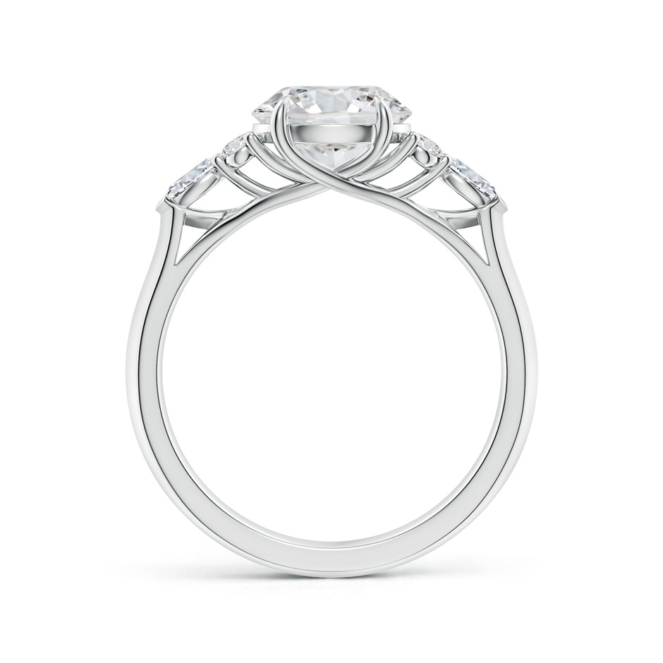 8mm HSI2 Round Diamond Side Stone Engagement Ring with Diamonds in White Gold side 199