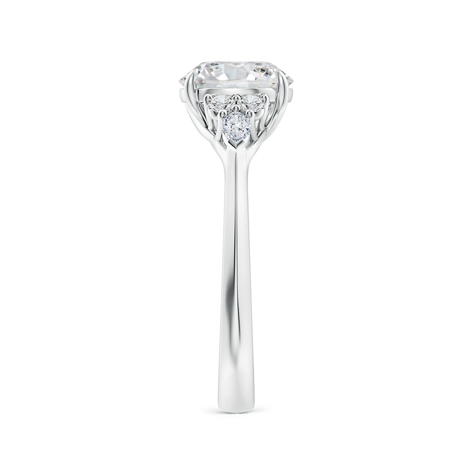 8mm HSI2 Round Diamond Side Stone Engagement Ring with Diamonds in White Gold side 299
