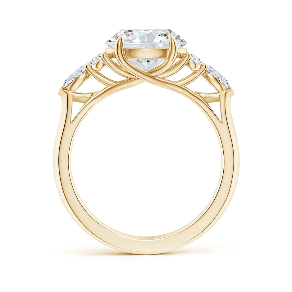 9.2mm GVS2 Round Diamond Side Stone Engagement Ring with Diamonds in Yellow Gold side 199