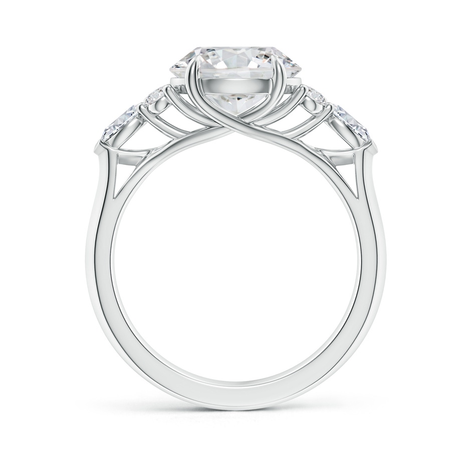 9.2mm HSI2 Round Diamond Side Stone Engagement Ring with Diamonds in P950 Platinum side 199