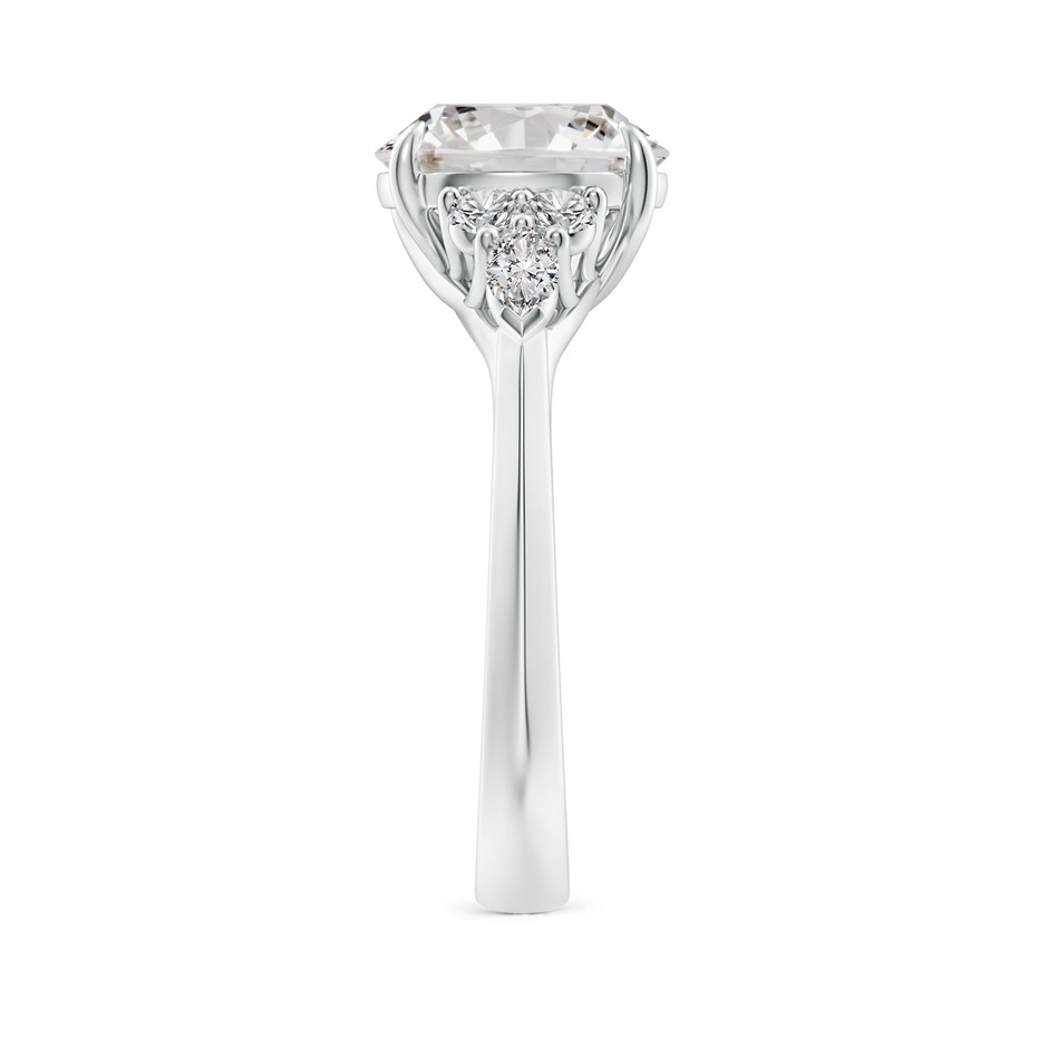 9.2mm IJI1I2 Round Diamond Side Stone Engagement Ring with Diamonds in White Gold side 299