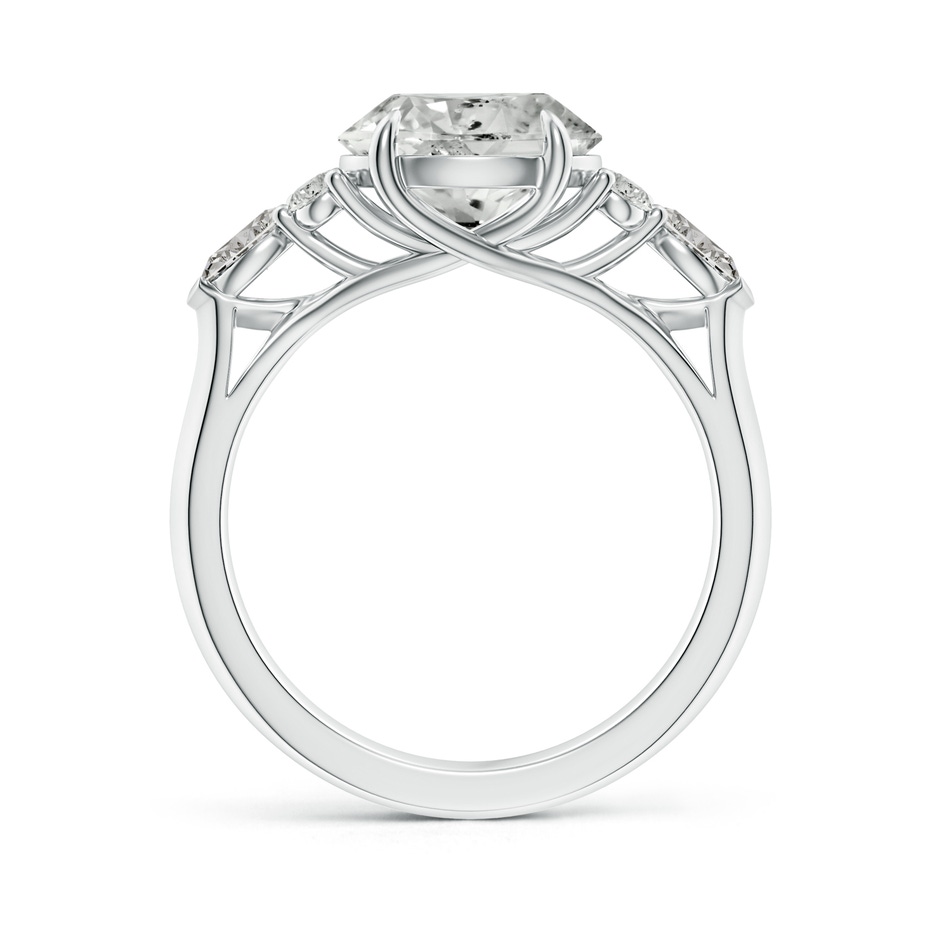 9.2mm KI3 Round Diamond Side Stone Engagement Ring with Diamonds in P950 Platinum side 199