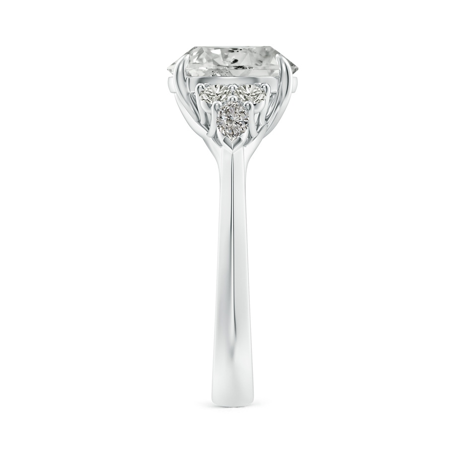 9.2mm KI3 Round Diamond Side Stone Engagement Ring with Diamonds in P950 Platinum side 299