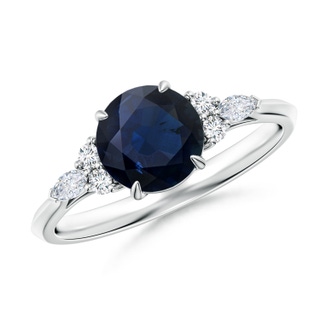 Round A Blue Sapphire