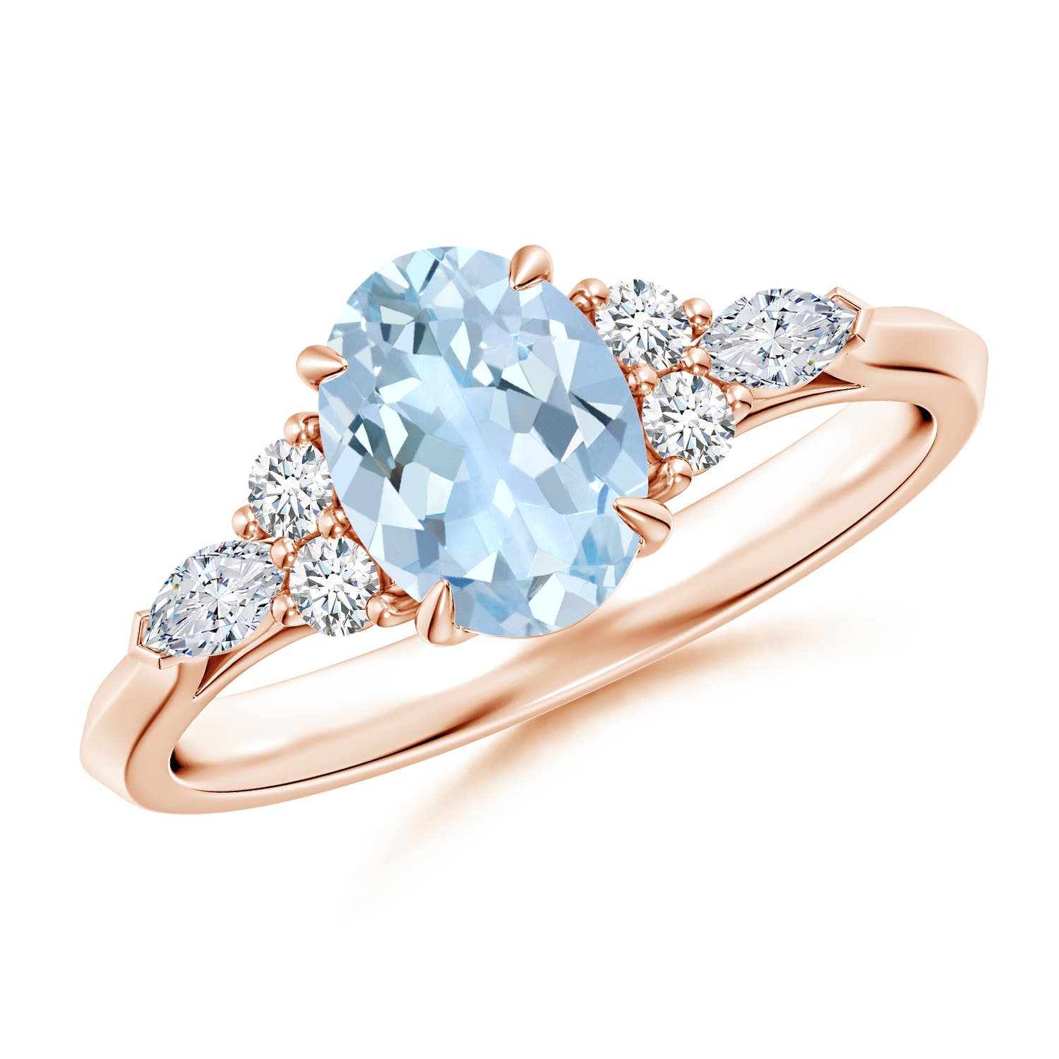 Image Representation of the Aquamarine Classic Engagement Rings