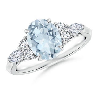 Oval A Aquamarine