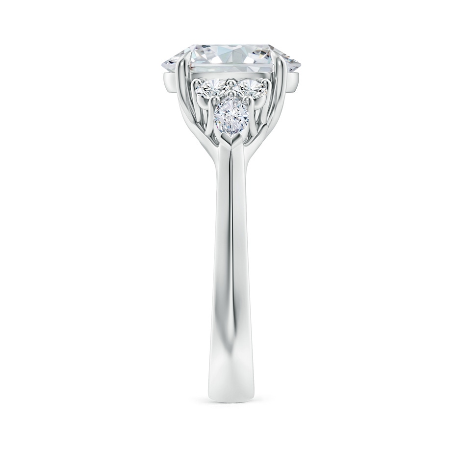 10x8mm GVS2 Oval Diamond Side Stone Engagement Ring with Diamonds in P950 Platinum side 299