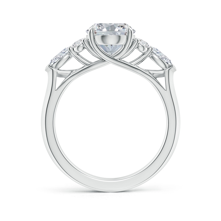 10x8mm HSI2 Oval Diamond Side Stone Engagement Ring with Diamonds in P950 Platinum side 199