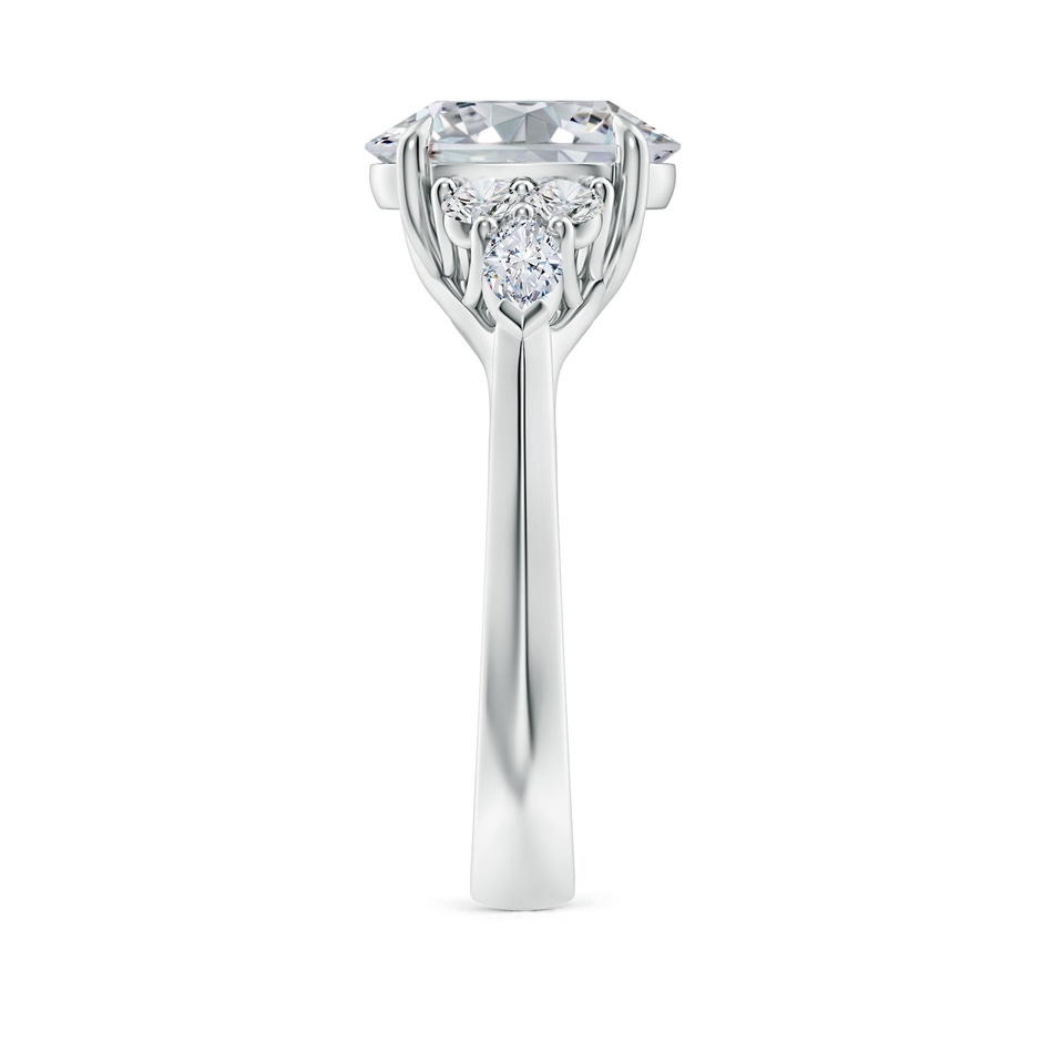 10x8mm HSI2 Oval Diamond Side Stone Engagement Ring with Diamonds in P950 Platinum side 299