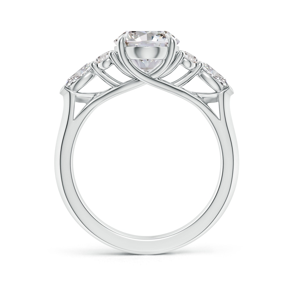 10x8mm IJI1I2 Oval Diamond Side Stone Engagement Ring with Diamonds in P950 Platinum side 199