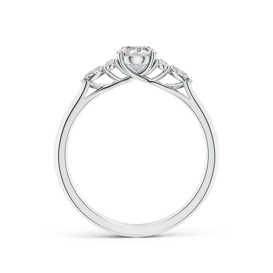 7x5mm IJI1I2 Oval Diamond Side Stone Engagement Ring with Diamonds in White Gold side 199