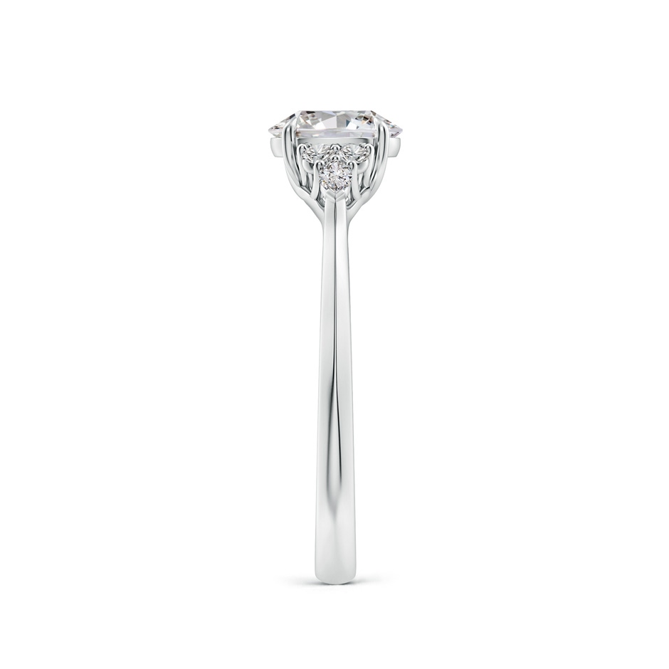 7x5mm IJI1I2 Oval Diamond Side Stone Engagement Ring with Diamonds in White Gold side 299