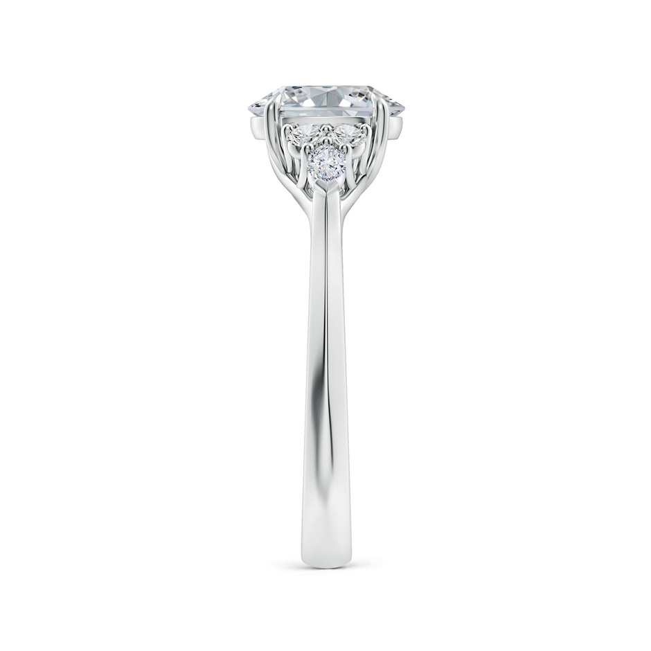 8x6mm HSI2 Oval Diamond Side Stone Engagement Ring with Diamonds in White Gold side 299