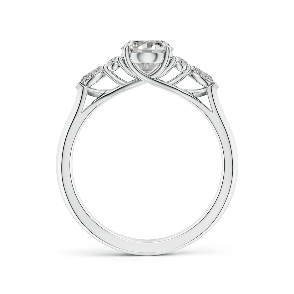 8x6mm KI3 Oval Diamond Side Stone Engagement Ring with Diamonds in White Gold side 199
