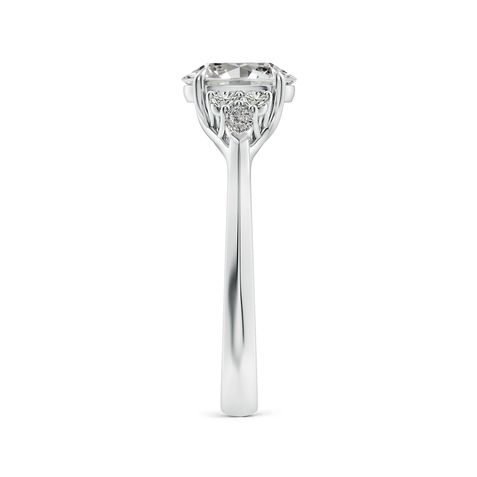 8x6mm KI3 Oval Diamond Side Stone Engagement Ring with Diamonds in White Gold side 299