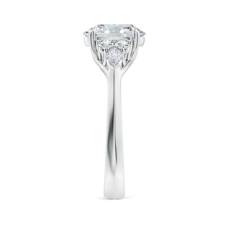 9x7mm GVS2 Oval Diamond Side Stone Engagement Ring with Diamonds in P950 Platinum side 299