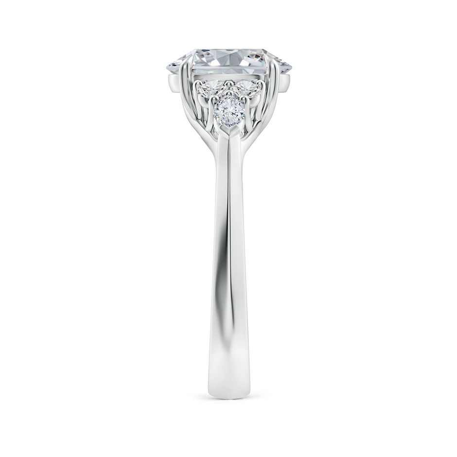 9x7mm HSI2 Oval Diamond Side Stone Engagement Ring with Diamonds in P950 Platinum side 299