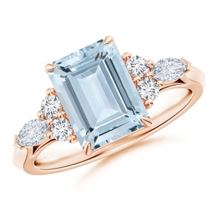 Emerald Cut A Aquamarine
