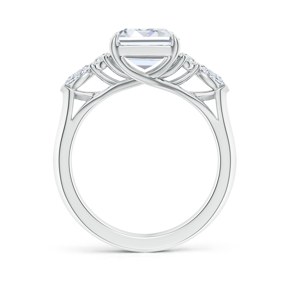 10x7.5mm GVS2 Emerald-Cut Diamond Side Stone Engagement Ring with Diamonds in P950 Platinum side 199