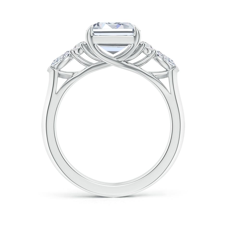 10x7.5mm HSI2 Emerald-Cut Diamond Side Stone Engagement Ring with Diamonds in P950 Platinum side 199