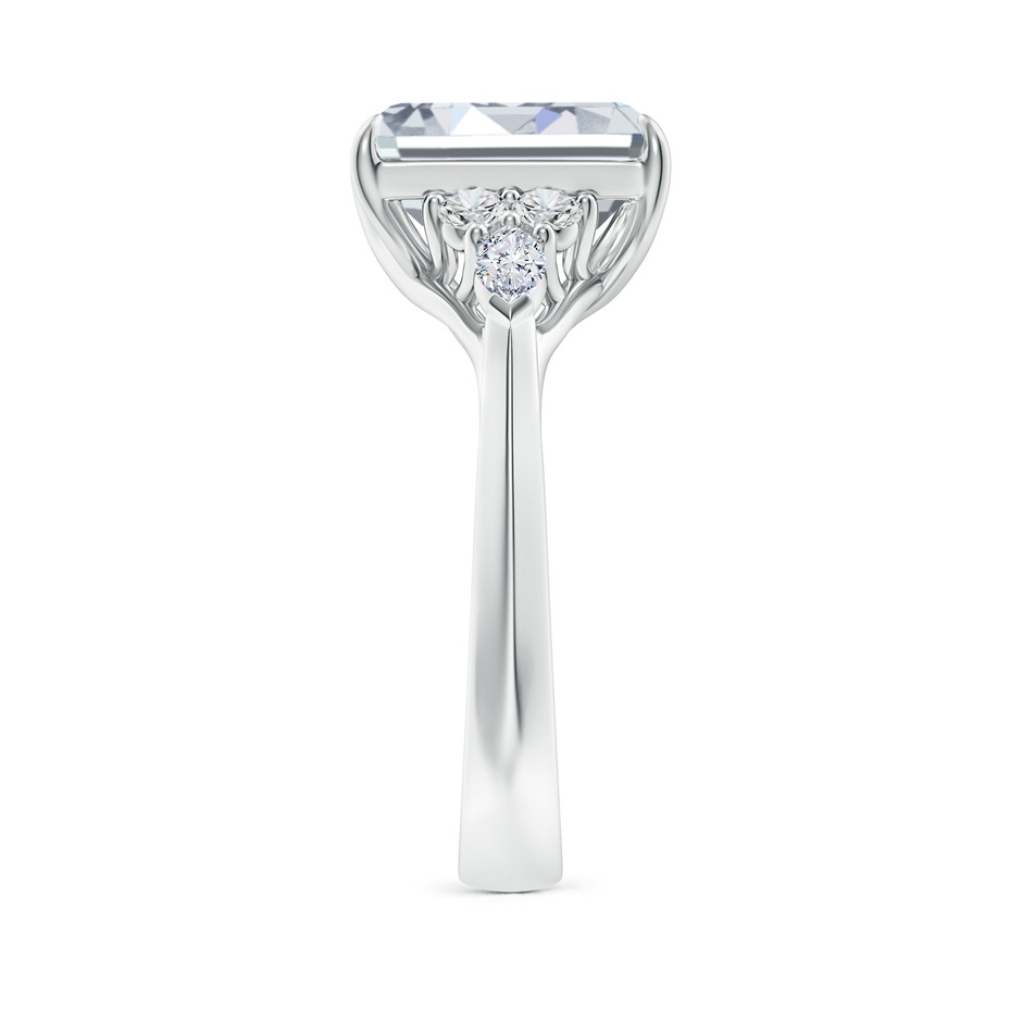 10x7.5mm HSI2 Emerald-Cut Diamond Side Stone Engagement Ring with Diamonds in P950 Platinum side 299