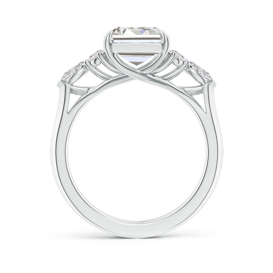 10x7.5mm IJI1I2 Emerald-Cut Diamond Side Stone Engagement Ring with Diamonds in P950 Platinum side 199