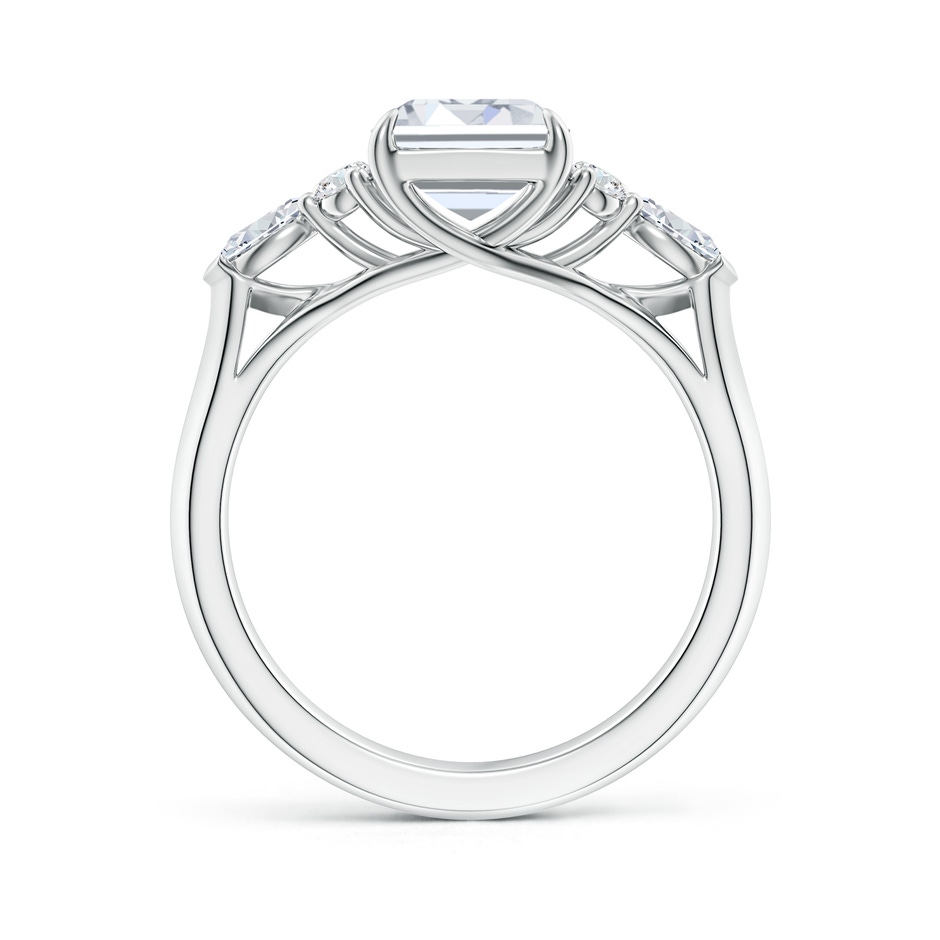 8.5x6.5mm GVS2 Emerald-Cut Diamond Side Stone Engagement Ring with Diamonds in P950 Platinum side 199